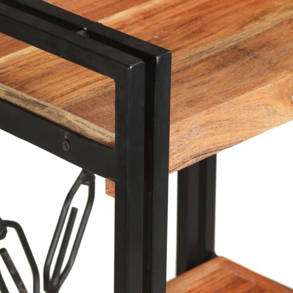 vidaXL Bücherregal 3 Fächer 60x30x80 cm Akazie Massivholz