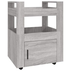 vidaXL K&uuml;chenwagen Hochglanz Wei&szlig; 60x45x80 cm Spanplatte