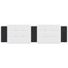 vidaXL Kopfteil-Kissen "Zadar" Wei&szlig; und Schwarz 180 cm Kunstleder