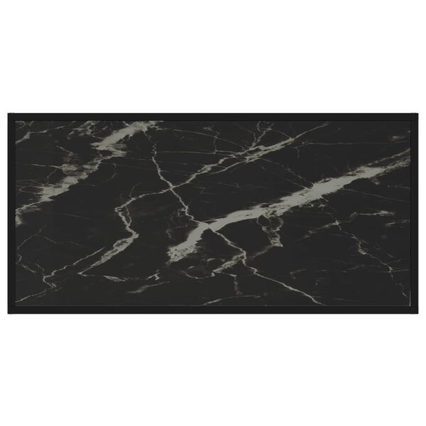 vidaXL Couchtisch Schwarz 100x50x35 cm Hartglas