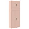 vidaXL Aufbewahrungsschrank 2 stk. Rosa 80 x 40 x 210 cm Stahl