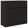 vidaXL Sideboard mit Schublade Schwarz Eichen-Optik 80x34x76 cm