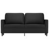 vidaXL 2-Sitzer-Sofa Schwarz 140 cm Kunstleder
