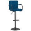 vidaXL Barhocker Blau Samt