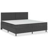 vidaXL Boxspringbett Dunkelgrau Stoff 200x200 cm