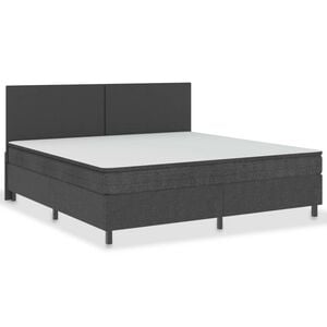 vidaXL Boxspringbett Dunkelgrau Stoff 200x200 cm