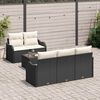 vidaXL Gartensofa-set Schwarz Poly-Rattan
