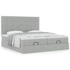 vidaXL Ottoman-Bett mit Matratzen Hellgrau 180x200 cm Samt