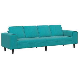 vidaXL Wohnzimmer Couch T&uuml;rkis 250 x 188 x 76 cm