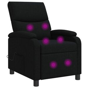vidaXL Massage Relaxsessel Schwarz Stoff
