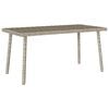 vidaXL Garten-Couchtisch Rechteckig Hellgrau 80x40x37 cm Poly Rattan