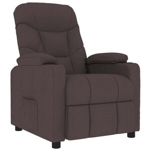 vidaXL Massagesessel Dunkelbraun Stoff