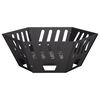 vidaXL Feuerstelle Schwarz 60 x 60 x 23 cm Stahl