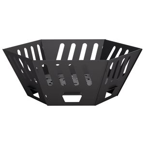 vidaXL Feuerstelle Schwarz 60 x 60 x 23 cm Stahl