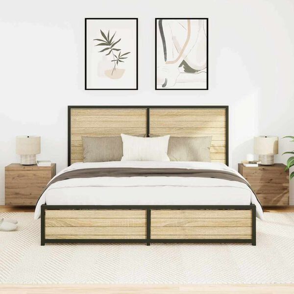 vidaXL Nachttisch 2 pcs Artisan-Eiche 50 x 39 x 41 cm Holzwerkstoff