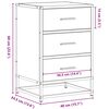 vidaXL Nachttisch R&auml;uchereiche 40x34,5x60 cm Holzwerkstoff und Metall