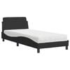 vidaXL Bett mit Matratze "Dover" Schwarz 90x190 cm Samt