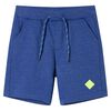 vidaXL Kindershorts mit Kordelzug Blau Melange 116