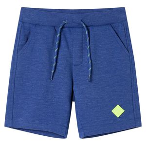 vidaXL Kindershorts mit Kordelzug Blau Melange 116