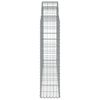 vidaXL Gabionen mit Hochbogen 7 Stk. 200x30x120/140cm Verzinktes Eisen