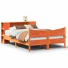 vidaXL Massivholzbett ohne Matratze Wachsbraun 150x200 cm Kiefernholz