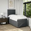 vidaXL Boxspringbett mit Matratze Dunkelgrau 90x190 cm Stoff