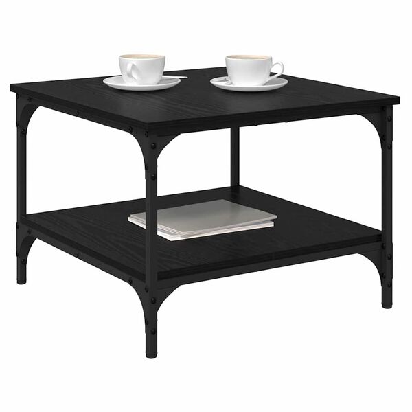 vidaXL Couchtisch Schwarz Eichen-Optik 55 x 55 x 40 cm Holzwerkstoff