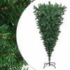 vidaXL K&uuml;nstlicher Weihnachtsbaum mit St&auml;nder Umgekehrt Gr&uuml;n 210 cm