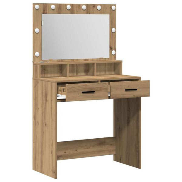 vidaXL Schminktisch Artisan-Eiche 79 x 41 x 135 cm Holzwerkstoff