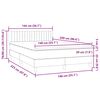 vidaXL Boxspringbett mit Matratze Dunkelblau 140x220 cm Samt