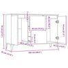 vidaXL Sideboard Betongrau 102x35x70 cm Holzwerkstoff