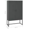 vidaXL Highboard Anthrazit 80x35x135 cm Stahl
