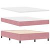 vidaXL Boxspringbett mit Kopfteil Rosa 160 x 200 cm Samt