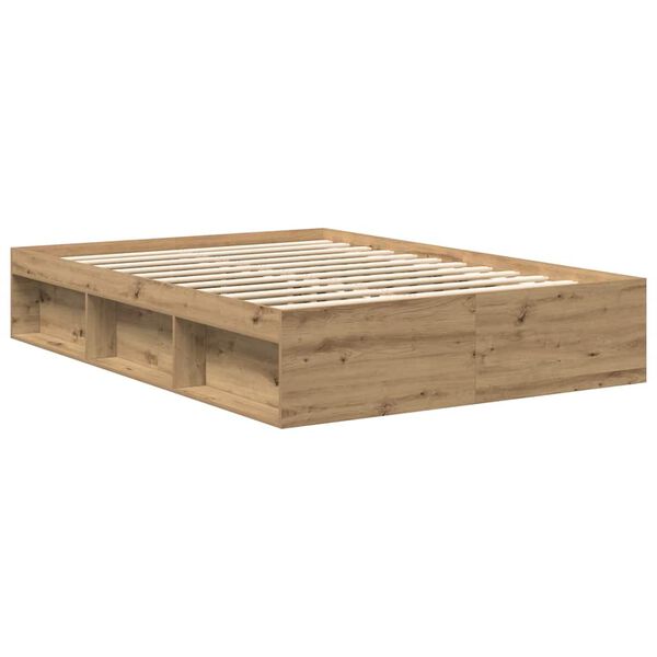 vidaXL Bettgestell ohne Matratze Artisan-Eiche 120x200cm Holzwerkstoff