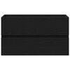 vidaXL Waschbeckenunterschrank Schwarz Eichen-Optik 80 x 39 x 62 cm