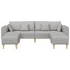 vidaXL Sofa mit Kissen 3 pcs Wolkengrau Stoff