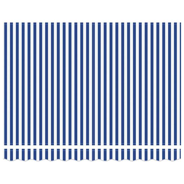 vidaXL Markise Einziehbar Blau und Wei&szlig; 3x2,5 m Stoff und Aluminium