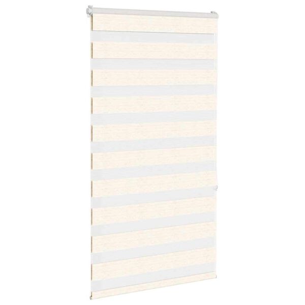 vidaXL Doppelrollo Marmorbeige 90x150 cm Stoffbreite 85,9 cm Polyester
