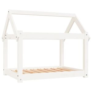 vidaXL Hundebett Wei&szlig; 81x60x70 cm Massivholz Kiefer