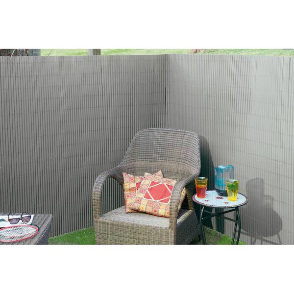 Nature Doppelseitiger Garten-Sichtschutz PVC 1&times;3 m Grau