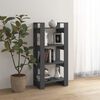 vidaXL Bücherregal/Raumteiler Grau 60x35x125 cm Massivholz