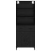 vidaXL Highboard Schwarz Eichen-Optik 69,5 x 34 x 180 cm Holzwerkstoff