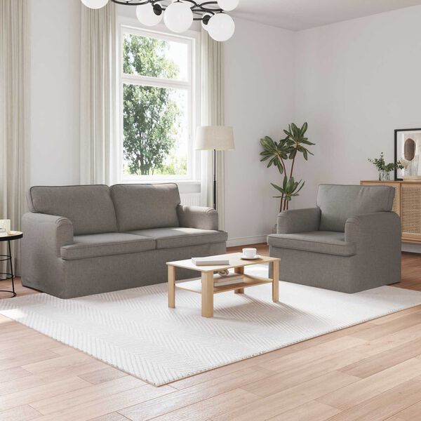 vidaXL Sofa 2 pcs Taupe