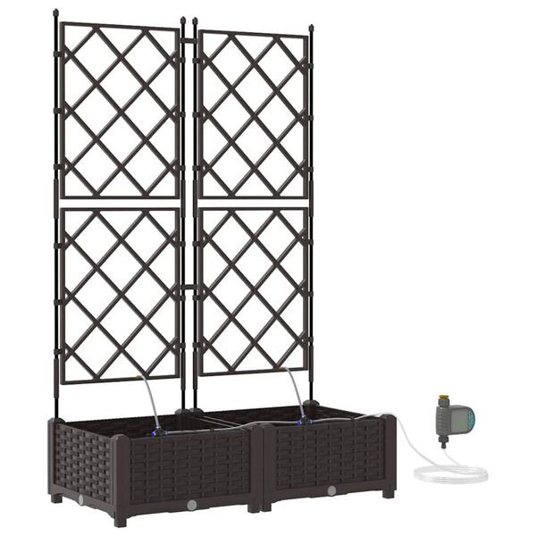 vidaXL Garten-Pflanzgef&auml;&szlig; 2 pcs Braun Stahl