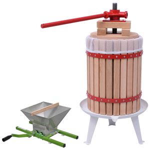 vidaXL 2-tlg. Obst- & Weinpresse und M&uuml;hle-Set