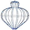 vidaXL Weihnachtsleuchte in Zapfenform 192 LEDs Blau &Oslash; 45 x 40 cm