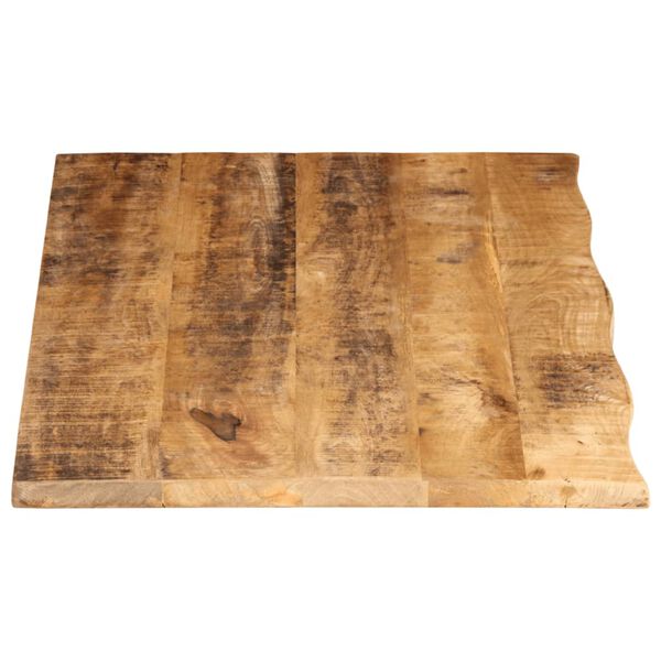 vidaXL Tischplatte 110x60x2,5 cm Baumkante Massivholz Raues Mangoholz