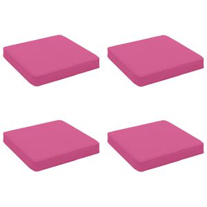 vidaXL 4-teilige Sitzkissen VUGHT 4 pcs 100 % Polyester Rosa