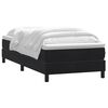 vidaXL Boxspringbett mit Matratze Schwarz 100x220 cm Samt