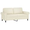vidaXL 2-Sitzer-Sofa mit Zierkissen Creme 140 cm Samt